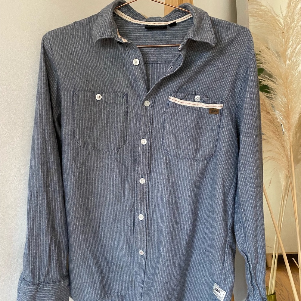 Vans flannel mens button down shirt